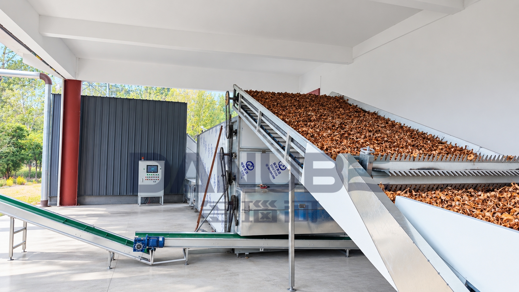 Industrial Mushroom Drying Machine | Continuous Mesh Belt Dryer