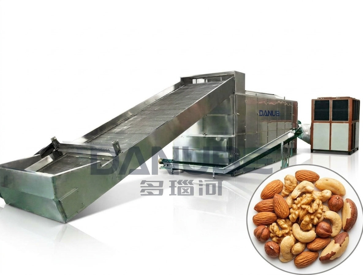 Continuous Industrial Nut Dryer for Commercial Processing